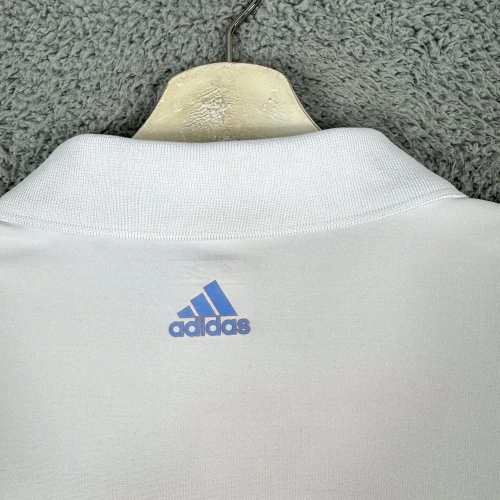 Adidas Adizero Golf Polo‎ Shirt Mens 2XL White Red Navy Geometric Performance